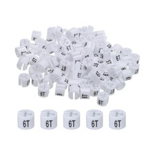 100 x Clothes Hanger Marker 6T White Colored Hanger Sizer Garment Tag