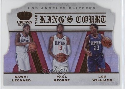 2019 Panini Crown Royale The King's Court 72/99 Kawhi Leonard Paul George 1t82