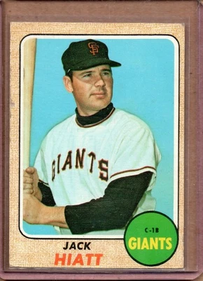 1968 TOPPS JACK HIATT  #419 (EX OR BETTER) CREASE FREE - Image 1 of 2