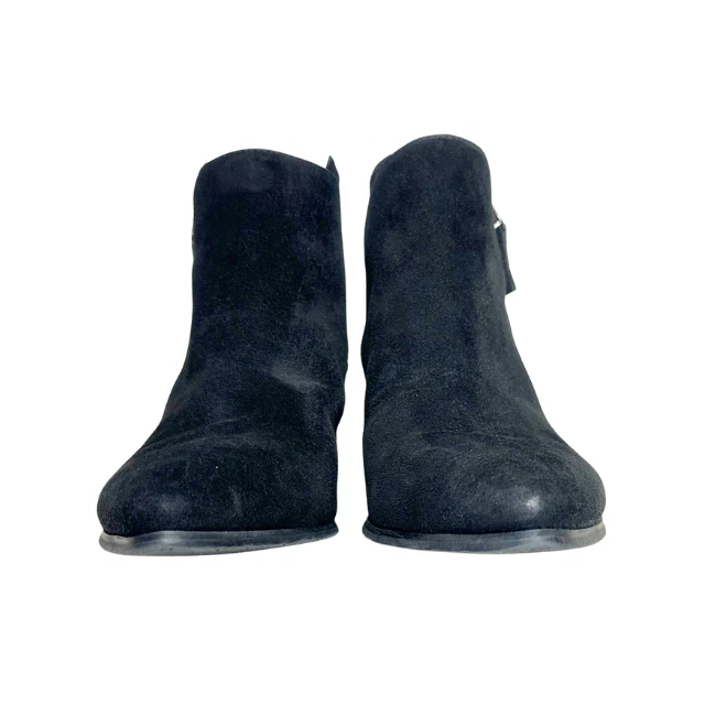 Botines Tahari Rockstar de gamuza al tobillo pelo de becerro negros para mujer talla 8,5 M” Foto 3 de 4