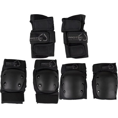 Pro-Tec Spade 3 Pack Pad Set Junior (Age 14+) Black