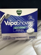 Vicks VapoShower 8 Tablets Max Vapors Shower Steam Aromatherapy Tablets NEW  
