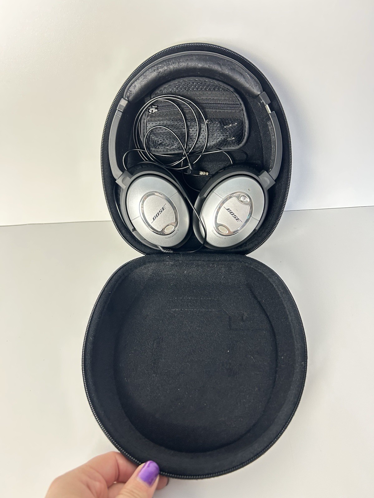 Bose Acoustic Noise Canceling Headphones And Case Silver/black 3.5-image