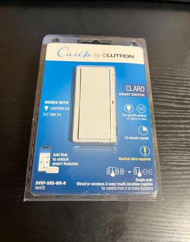 Lutron Caseta Smart Lighting Claro Smart 5-Amp einpoliger/3-fach Ortungsgerät weiß