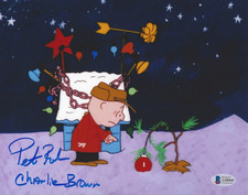 PETER ROBBINS SIGNED PEANUTS CHARLIE BROWN 8x10 PHOTO 3 VOICE ACTOR BECKETT COA