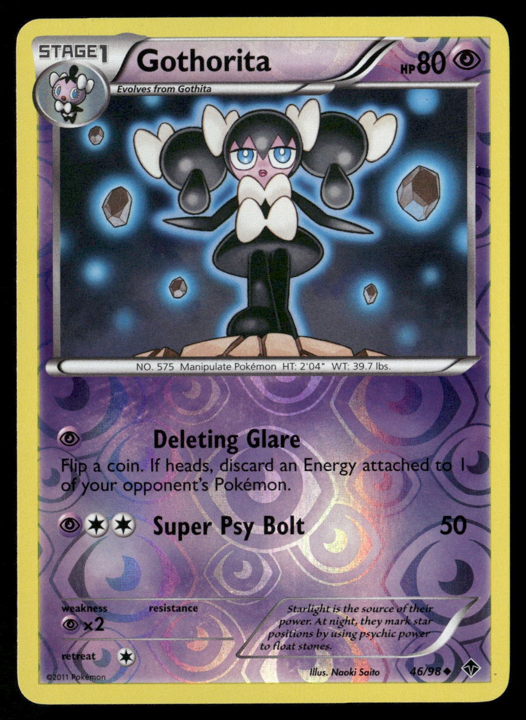 Gothorita 46/98 Uncommon Emerging Powers Pokemon Reverse Holo NM/M