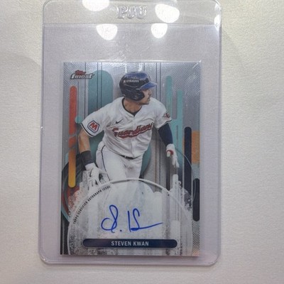 2025 Topps Finest Steven Kwan Finest Autographs Hard Signed FA-SK Guardians