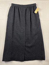 Vintage Pendleton 100 Virgin Wool Gray Midi Skirt NWT USA Women s 6 FLAW