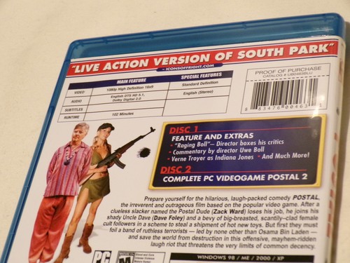Postal: Unrated – Region Free Blu Ray 2008 with Bonus PC Game Ultra Rare – Used - Picture 4 of 8