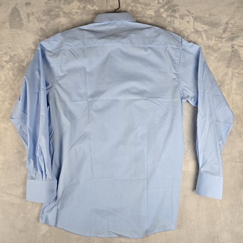 Camisa de vestir Berlioni Italia para hombre XL azul 17-17,5 36/37 nueva A47 - Imagen 8 de 8