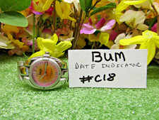BUM Yellow dial, Date indicator womwns watch Wear it or resale New Battery #C18