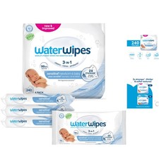 240 Count Hypoallergenic Newborn Wipes - Gentle Care with 99.9 Purified Water
