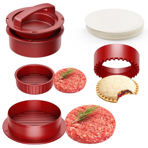 Hamburger Press, 4-in-1 Burger Press Patty Maker Slider, Stuffed Burgers Sand...