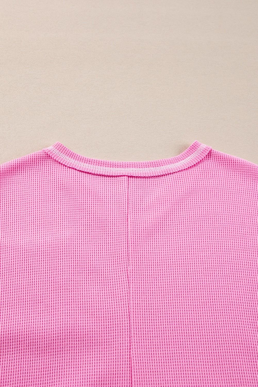 Pink Lace Floral Patchwork Blouse S V Neck Rib Knit Top Boho Stitching UK Size 8 image 9