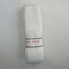 3 Pairs TRUE VINTAGE Tube Socks White 10-14 Men's NOS Acrylic 80s 90s 23" Pack