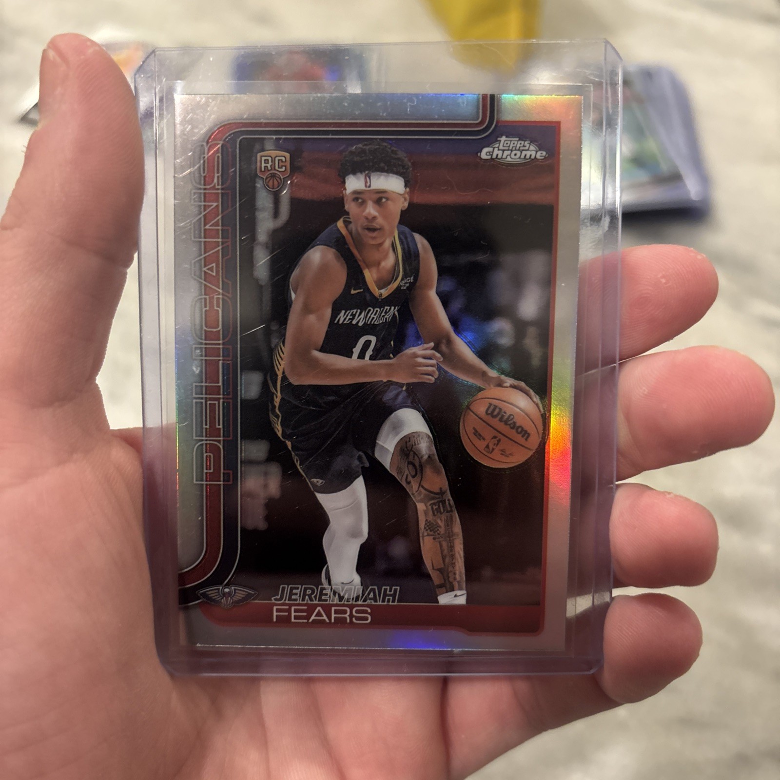 2025-26 Topps Chrome Jeremiah Fears #257 Refractor RC Rookie Pelicans -QI95