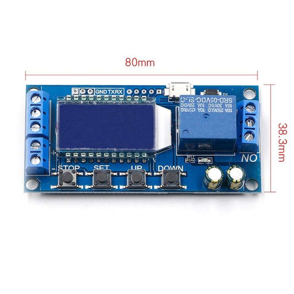 Timer Relay Module 5V 12V 24V with LCD Screen and Multiple Timing ...