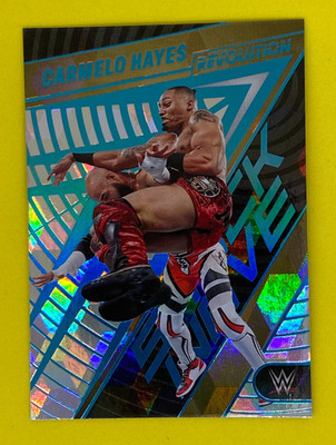 Carmelo Hayes Shock Wave Revolution 2023 Numbered Parallel /49 Wrestling Card
