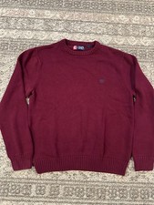 Chaps Ralph Lauren Men's XL Maroon Cotton Knit Pullover Sweater