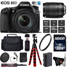 Canon EOS 80D DSLR Camera with 18-135mm is STM Lens  Flexible Tripod  UV