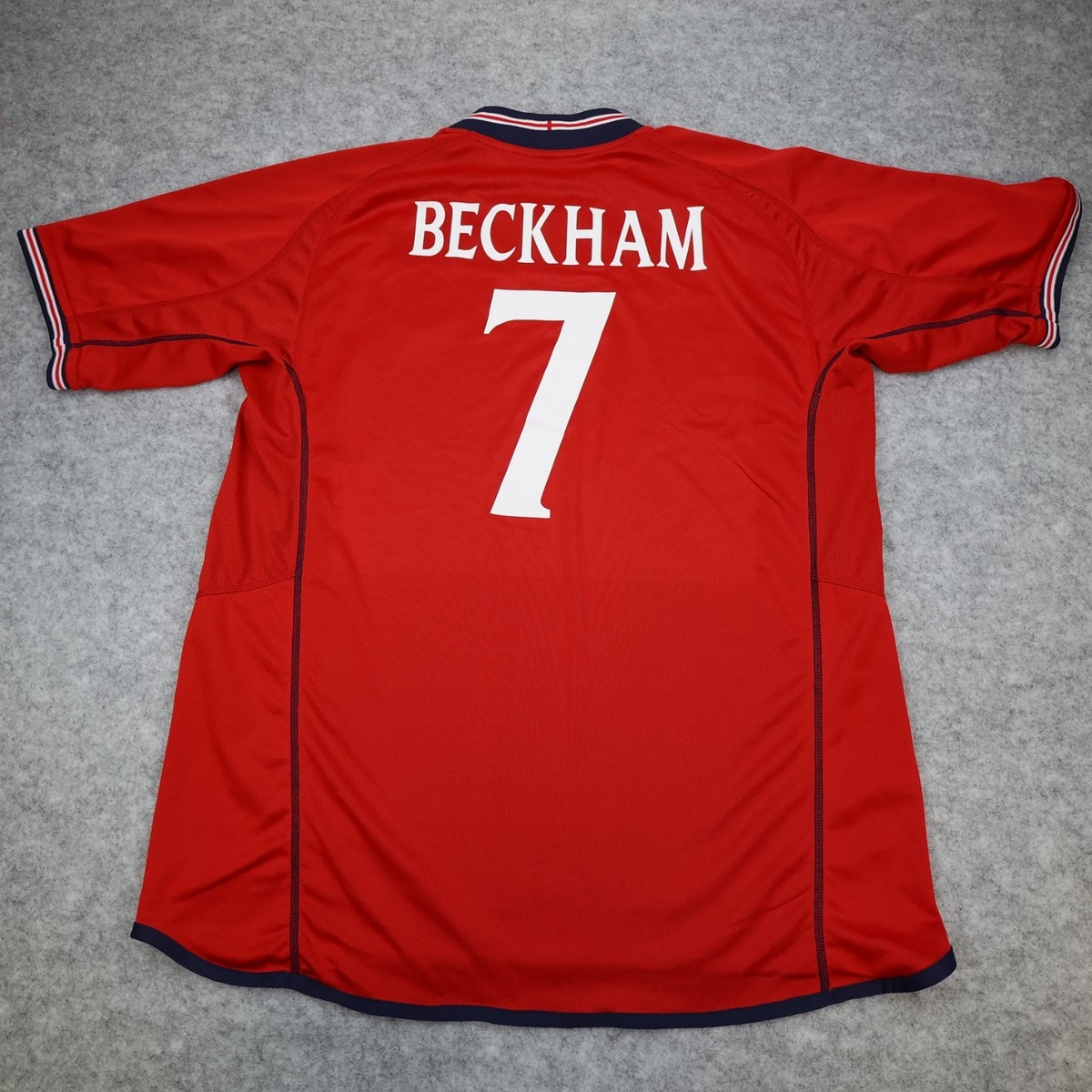 England Football Shirt Large Red Away Kit 2002 2004 Soccer Jersey