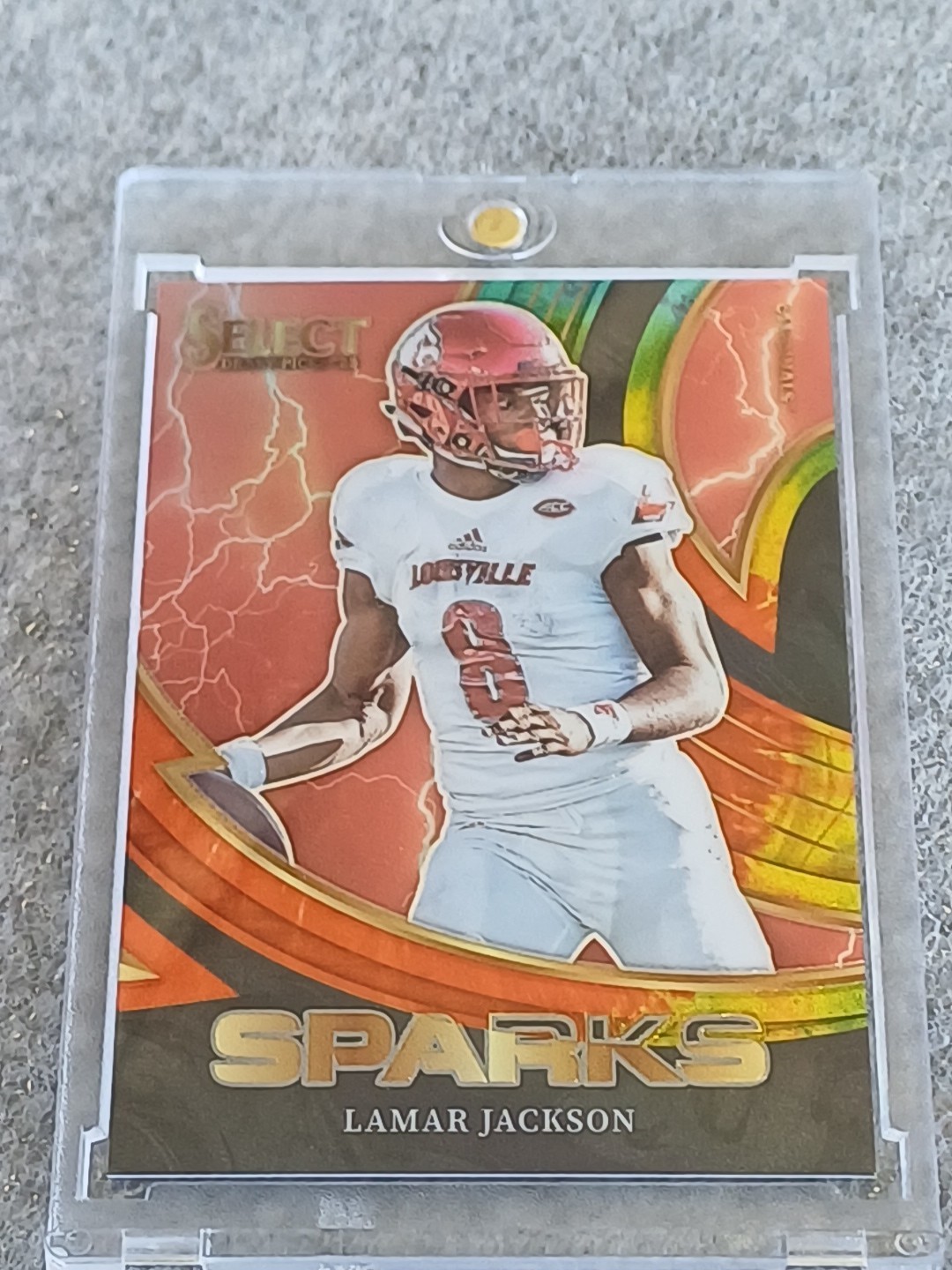 2023 Panini Select Sparks Lamar Jackson #SP-LJA Tie-Dye Prizm /25 Louisville SSP