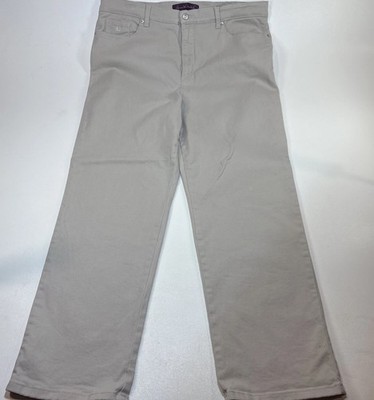 Gloria Vanderbilt Amanda Size 18 High Rise Beige Tan Straight Leg Jeans