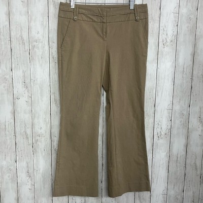 The Limited Y2K Low Rise Bootcut Flare Tan Work Basic Plain Dress Pants 6S Short