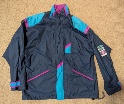 Vintage 90s Didriksons Rain Life Colorblock Windbreaker Jacket Mens M