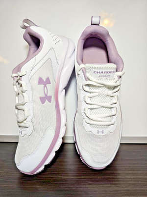 Under Armour Charged Assert 9 White Mauve Pink Sneakers - Women - Size 11