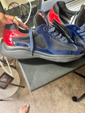 prada shoes size 9 1/2 blue black patent exce...
