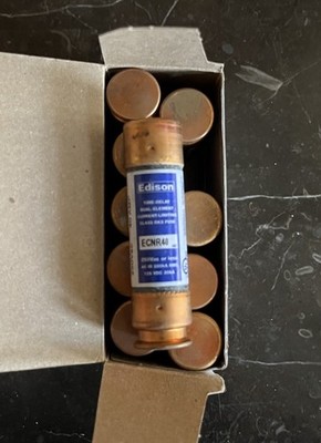 Edison ECNR40 Time-Delay Cartridge Fuse 40A 250V Current-Limiting 10 Pack