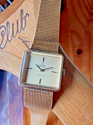 Omega de Ville vintage Automatik Damenuhr 1970er Jahre vergoldet - läuft