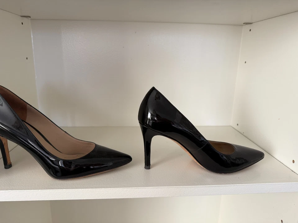 Zapatos de salón Via Spiga charol, tacones de 3,5", Vero Cuoio, talla 7 EE. UU.; 37 EUR Foto 3 de 4