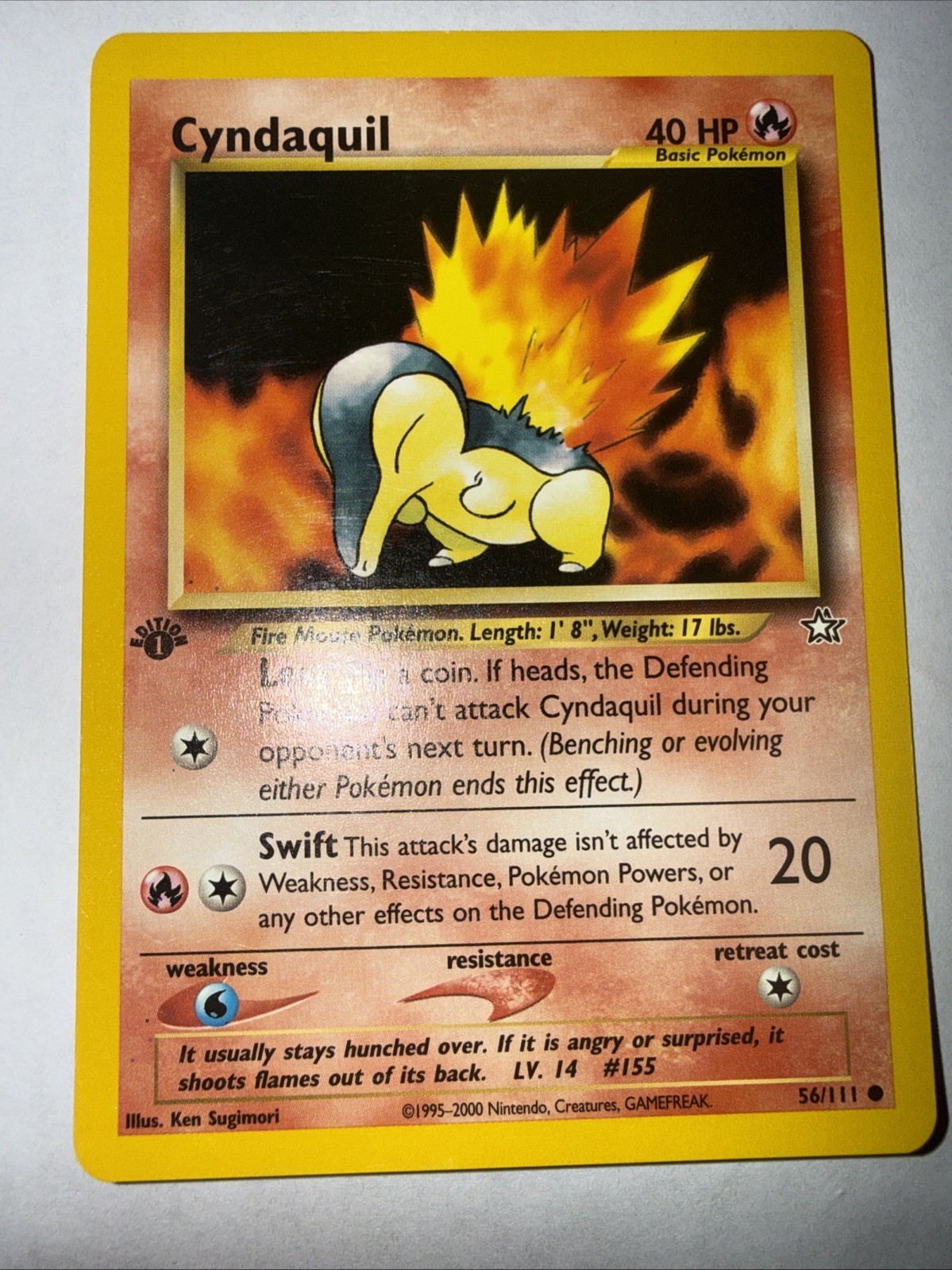 Cyndaquil 56/111 Neo Genesis 1st Edition NM