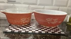 Pyrex Autumn Harvest Wheat Casserole Dish With Lid & Mixing Bowl 475 B & 404