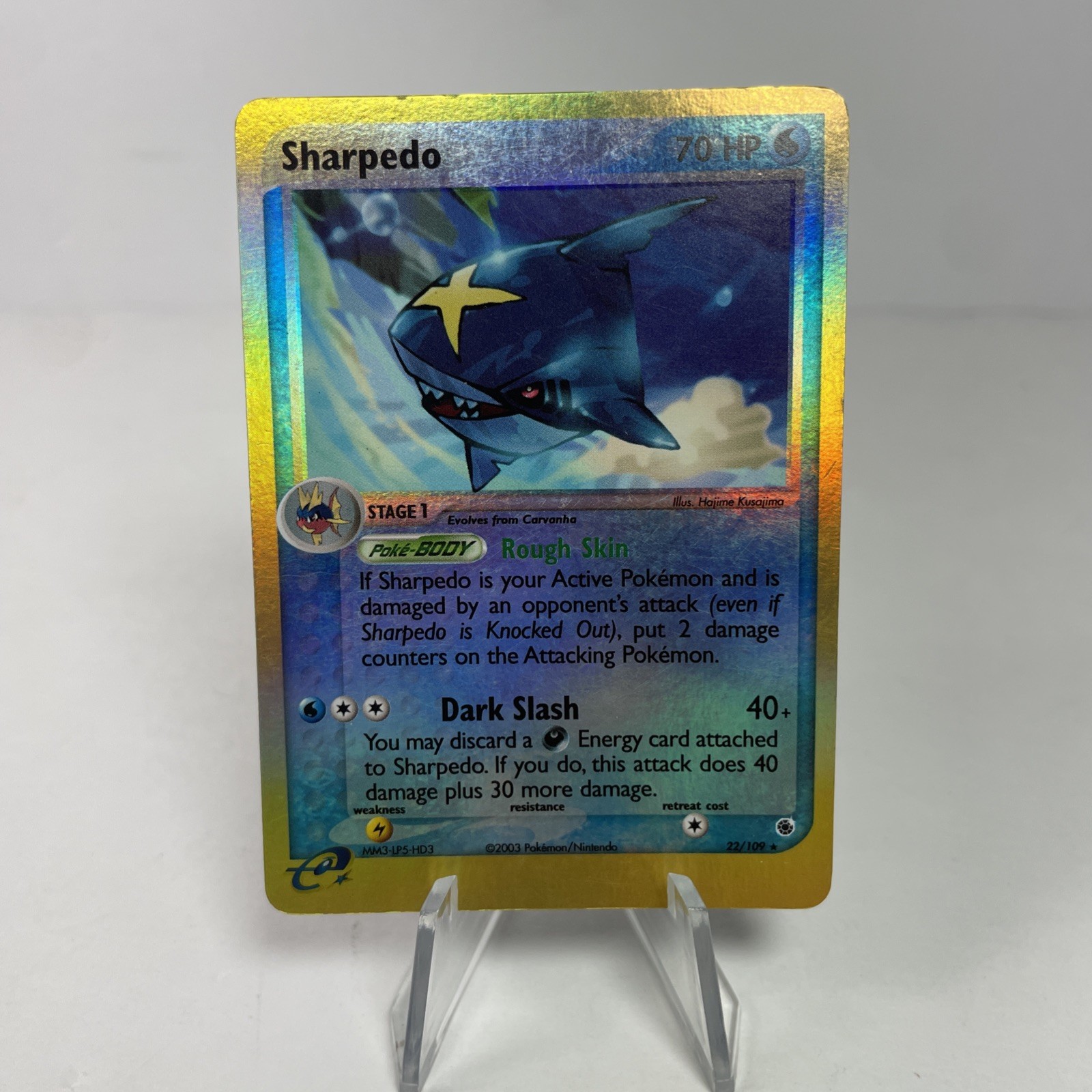 Pokemon Card TCG Sharpedo Reverse Holo EX Ruby & Sapphire 22/109 - MP