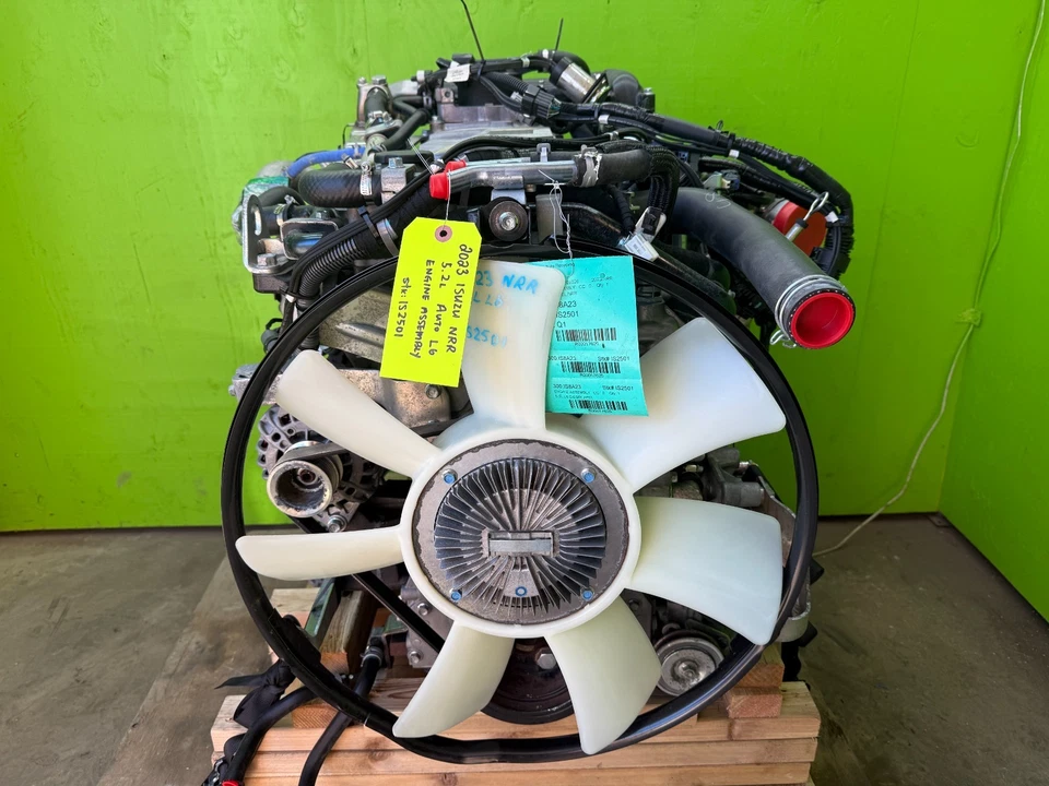 23 ISUZU NRR NPR NQR 5.2 COMPLETE ENGINE ASSEMBLY 4HK1TC 33K - Image 4 of 4