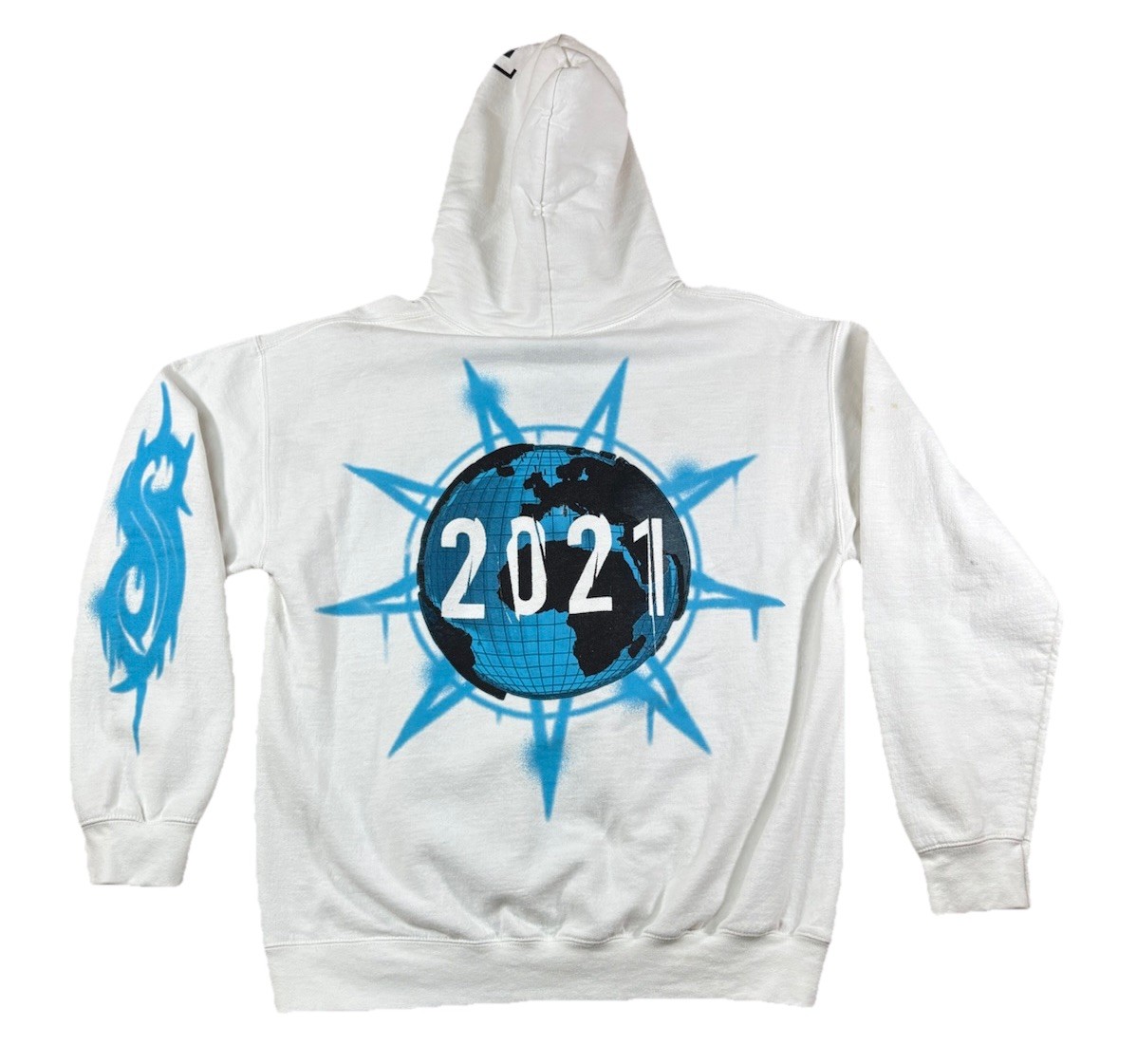 2021 Slipknot Tour Hoodie Sweatshirt White Double Sided Graphic