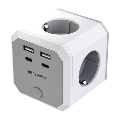 BLITZWOLF 8-IN-1 POWER CUBE ZUM LADEN VON 4XAC 2X USB-A 2X USB-C