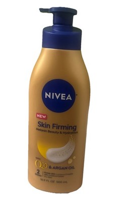 NIVEA Skin Firming Body Lotion for Melanin Rich Skin 48 Hour Moisture 16.9 Fl Oz