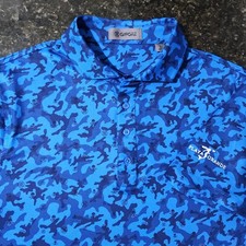 G Fore Polo Camo Skulls Stretch Performance Golf Polo Casual Preppy Mens Large