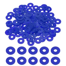 120 Pcs Nylon Flat Washers 5mm ID 15mm OD 1mm Thick Blue