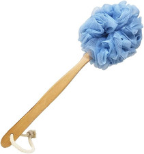 Back Scrubber for Shower  Body, Long Handle Bath Brush with Loofah Sponge, Exfo