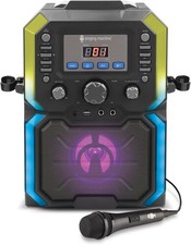 Singing Machine SML271BK CDG Bluetooth Karaoke Machine with lights New Toy B