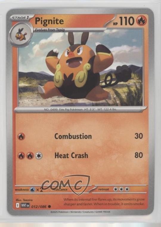 Pignite Pokemon White Flare WHT #012