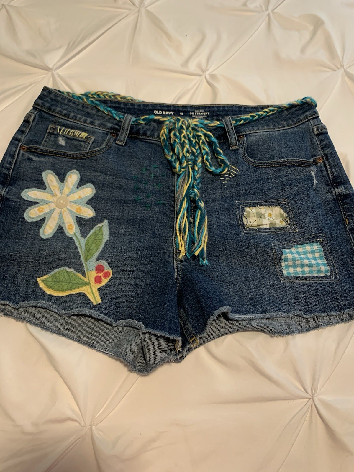 Upcycled Patchwork Old Navy High Rise Straight Si… - image 1