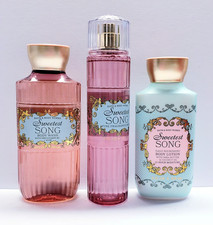 Bath and Body Works SWEETEST SONG 3pc Set Fragrance Mist, Body Lotion, Body Wash
