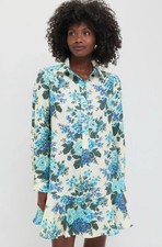 Tuckernuck Women’s Wild Zinnia Linen Callahan Floral Mini Dress Large New $228