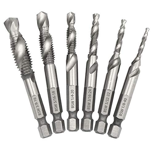 6 Pcs Drill Tap Countersink Screw 
